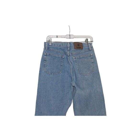VTG Wrangler Jean Blue Straight Leg Light Wash Western Cowboy Denim 30x30 - Picture 5 of 7